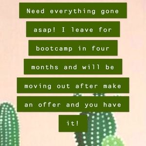 NEED EVERYTHING GONE ASAP